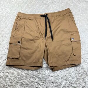 RDI NWT Cargo Shorts Mens XL tan Drawstring Casual Gorpcore Outdoors Hiking